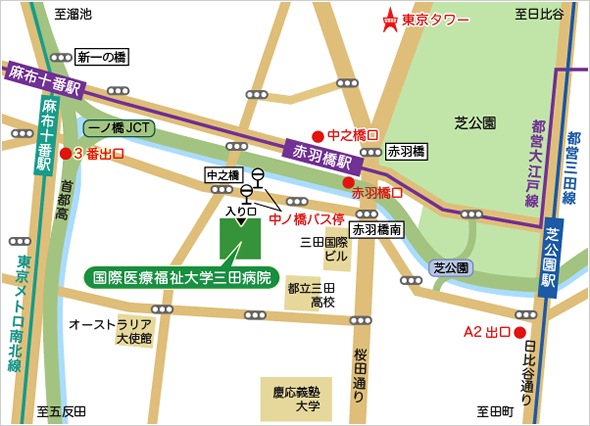 三田病院地図